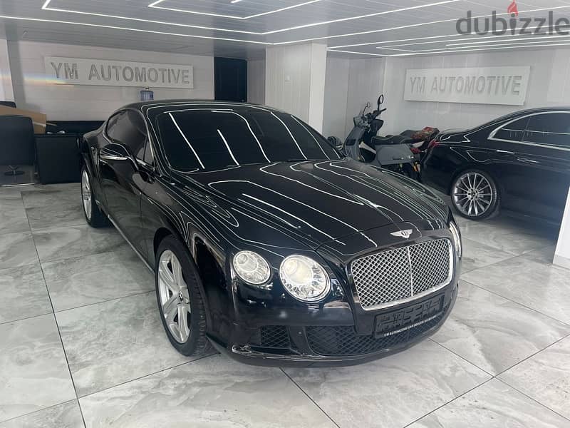 2012 Bentley Continental GT coupe blk/blk W12 cylinder engine only 75K 5