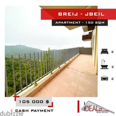 105 000 $ Apartment for sale in jbeil 150 SQM REF#MC54097