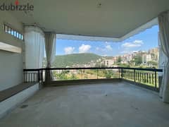 240 Sqm|Semi furnished apartment for rent in Broummana | Mountain view