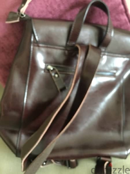 sack backpack purse شنطة ظهر ساك leather 2