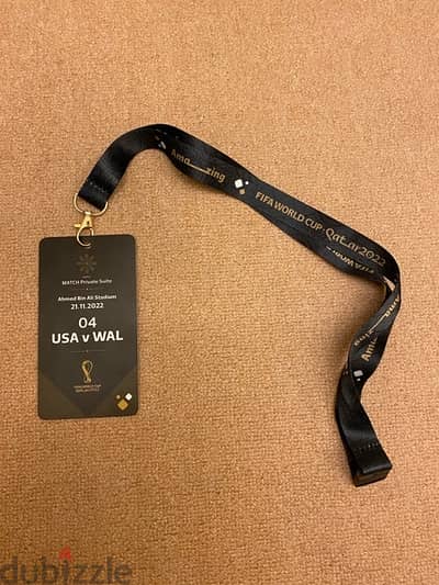 USA vs WALES Fifa World Cup Qatar 2022 hospitality pass & lanyard