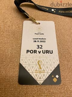 Portugal vs Uruguay Fifa World Cup Qatar 22 hospitality pass & lanyard