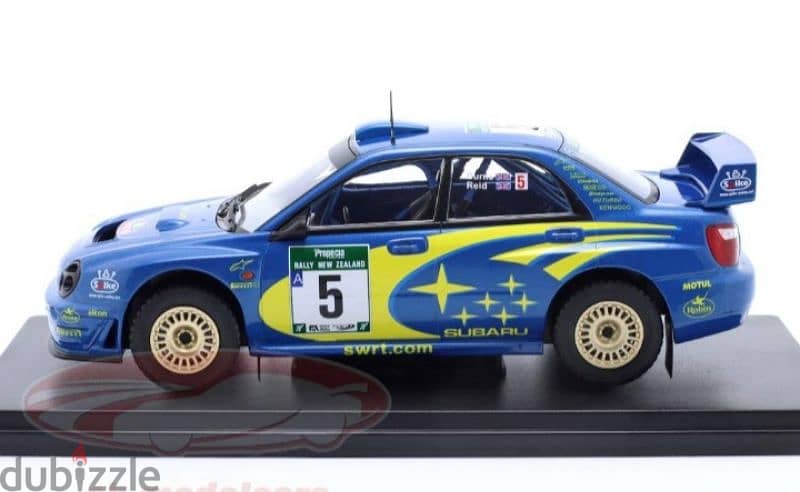 Subaru Impreza S7 WRC (New Zealand 2001) diecast car model 1:24. 2