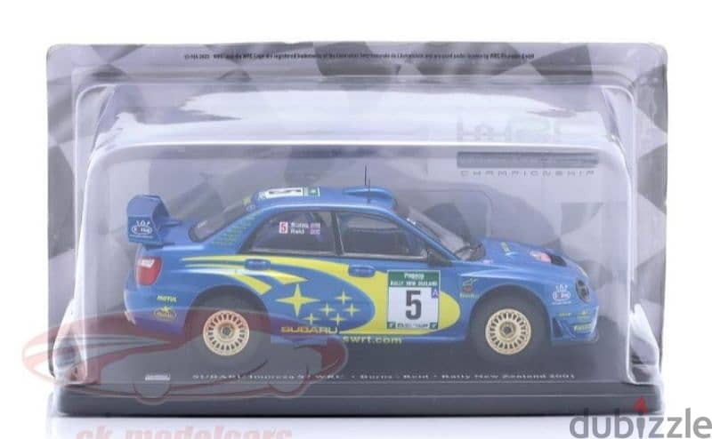 Subaru Impreza S7 WRC (New Zealand 2001) diecast car model 1:24. 5