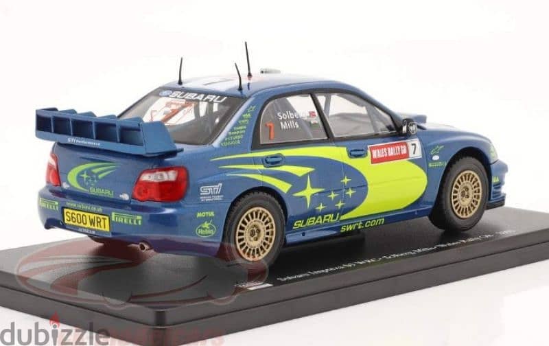 Subaru Impreza S9 WRC (GB Wales 2003) diecast car model 1:24. 3