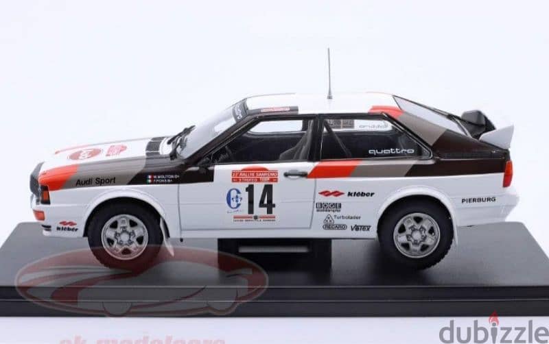 Audi Quattro (San Remo 1981) diecast car model 1:24. 2