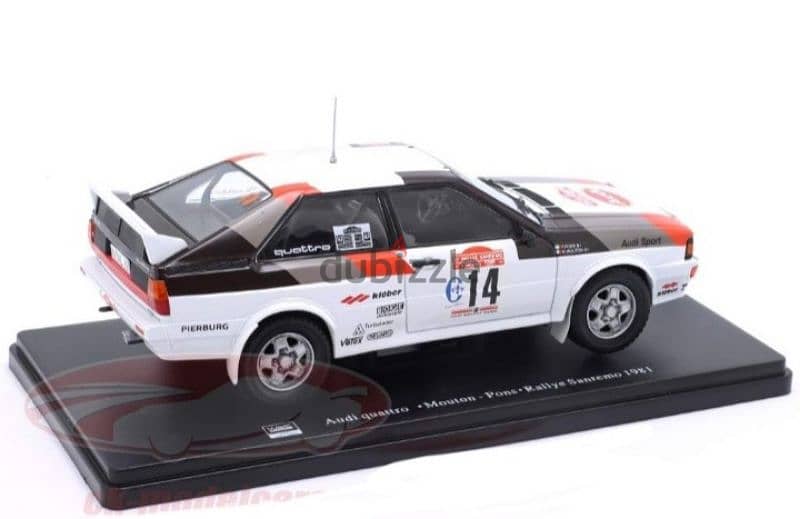 Audi Quattro (San Remo 1981) diecast car model 1:24. 4