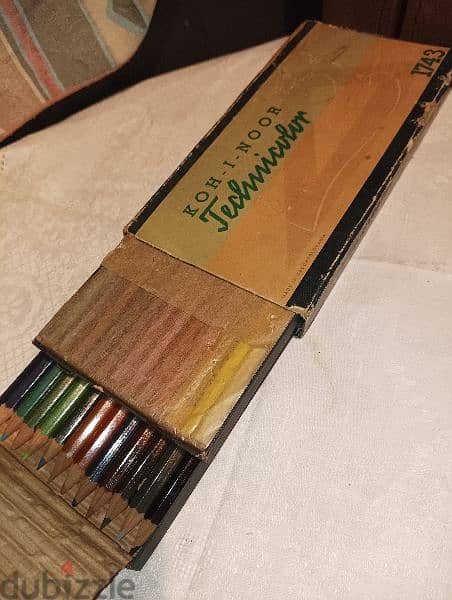 Vintage KOH I NOOR Technicolor 1743 Pencils + BOX L&C Hardtmuth 2