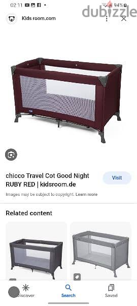 chicco park bed like new 0