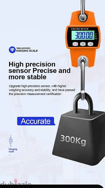 New Digital Hanging Scale 300KG Heavy Duty Scale 1