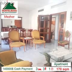 140000$ Cash Payment!!! Apartment for sale in Mezher!!!
