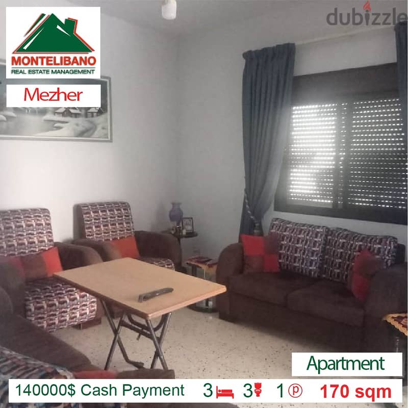 140000$ Cash Payment!!! Apartment for sale in Mezher!!! 1