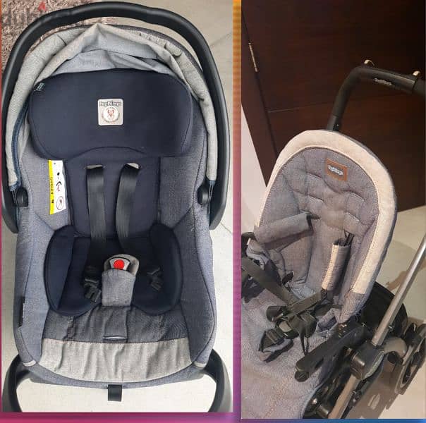 Denim stroller 2025 and carseat