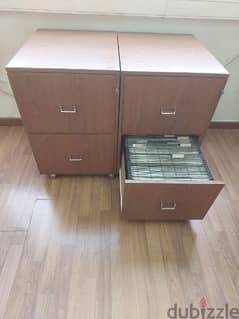 two filing cabinets