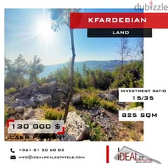 Land for sale in kfardebian 825 SQM REF#NW56281