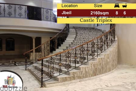 Jbeil 2160m2 + 3045m2 Garden / land | High-End Castle | Triplex |