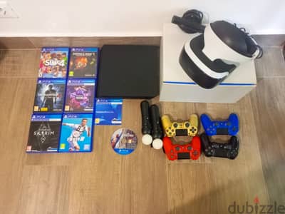 Ps4, PsVr, 8 video games, 4 controllers, 2 vr controllers, ps camera.