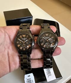Authentic Emporio Armani Couples Twin watches