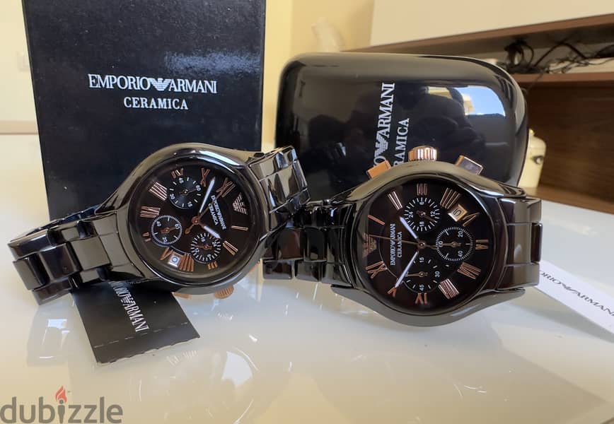 Authentic Emporio Armani Couples Twin watches 2
