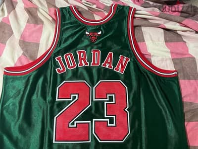 micheal Jordan 23 nba green chicago bulls jersey 1997/1998 rare