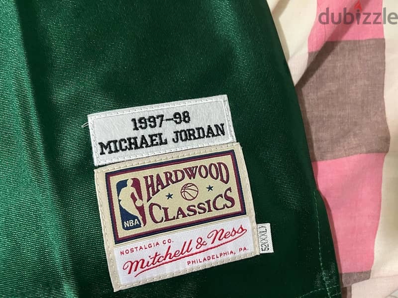 micheal Jordan nba green chicago bulls jersey 97/98 5