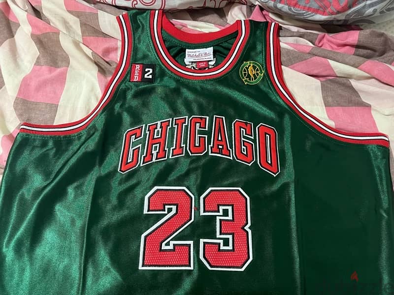 micheal Jordan nba green chicago bulls jersey 97/98 6