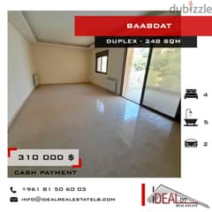 Duplex for sale in baabdat 248 SQM REF#AG2080