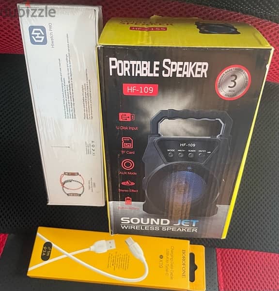 offer smart watch + speaker + cable 20$ 1