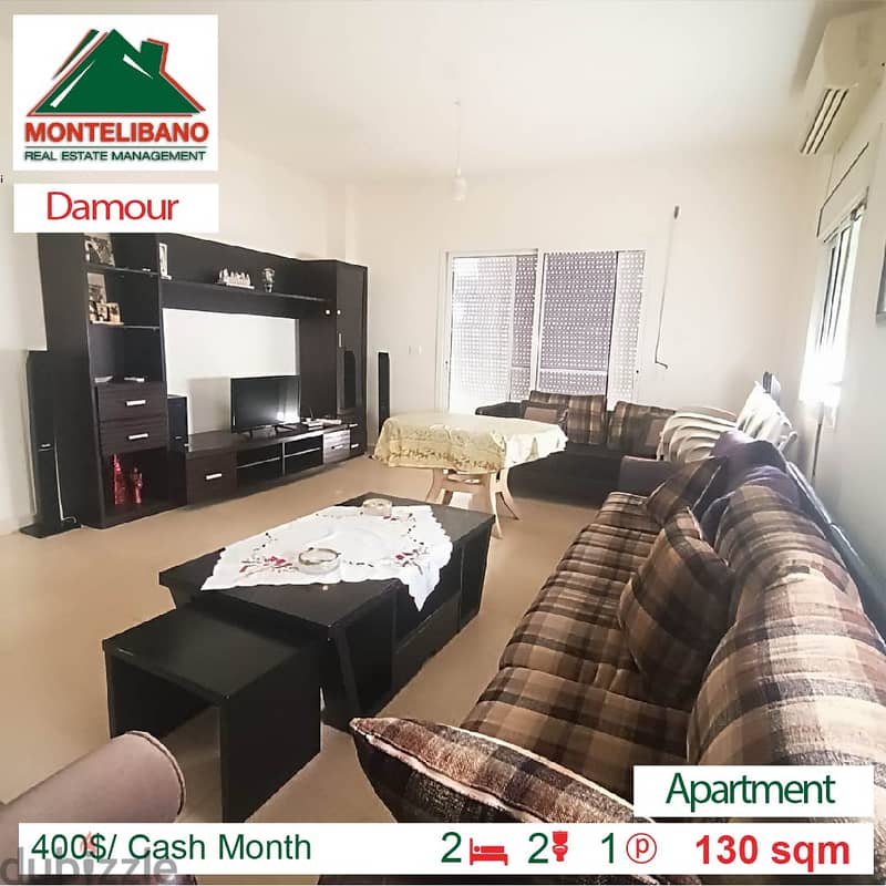 400$/Cash Month!!! Apartment for rent in Damour!!! 0