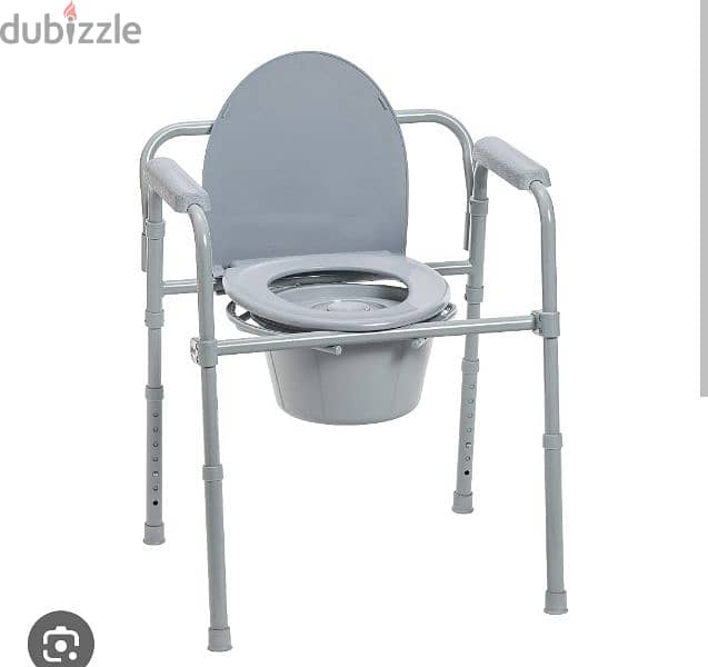 Commode toilet seat chair adults foldable كرسي حممام للكبار 0