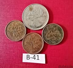 Lot# B-41 Canada old 4 coins