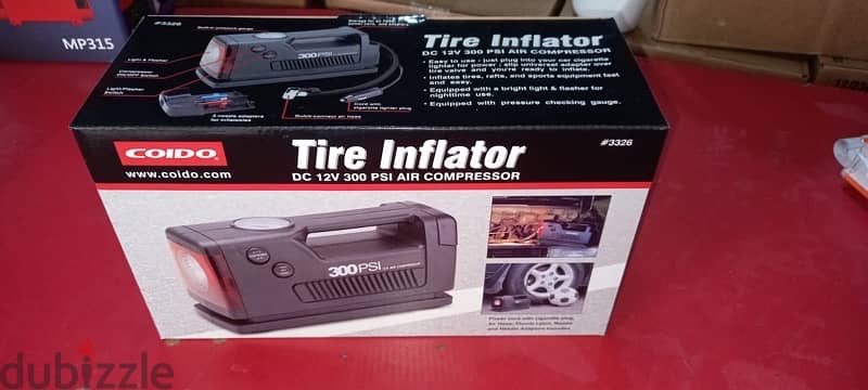 Tire inflator Coido made in Taiwan 12V 0