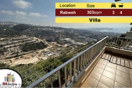 Rabweh 303m2 | Villa | Prime Location | Killer View | Catch | MJ 0