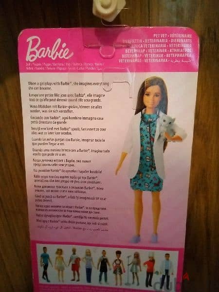 Barbie YOU CAN BE ANYTHING PET VET NEW Hispanic Boxed doll +Small Cat 6