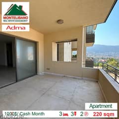 1000$/Cash Month!!!! Apartment for rent in Adma!!!!
