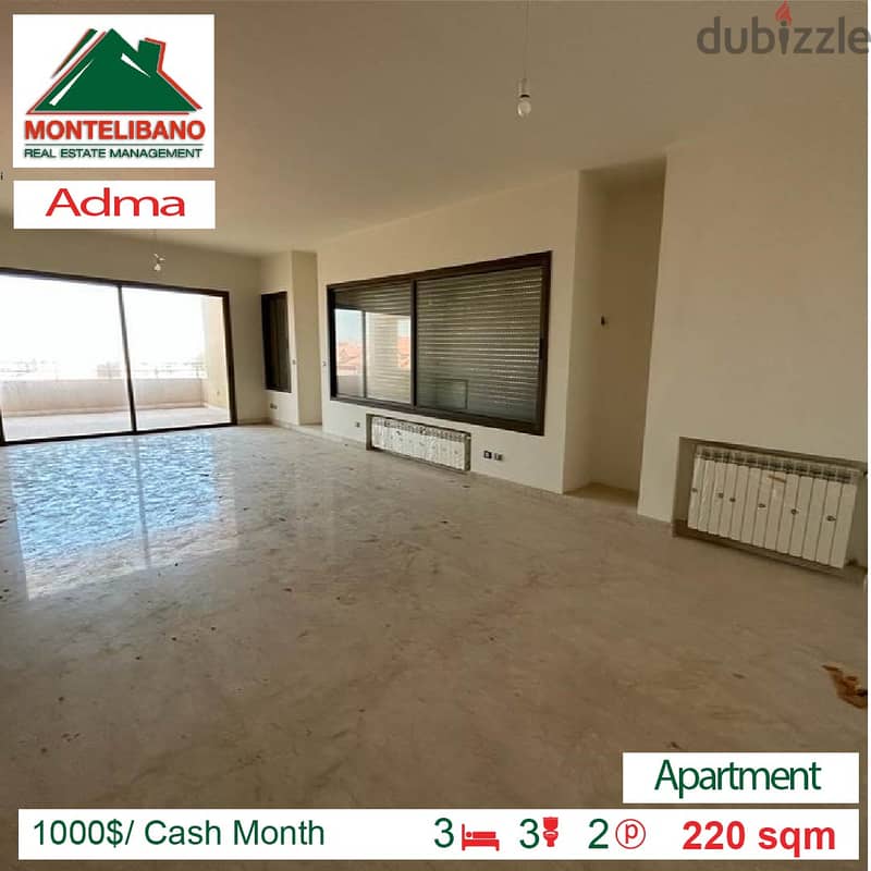 1000$/Cash Month!!!! Apartment for rent in Adma!!!! 1