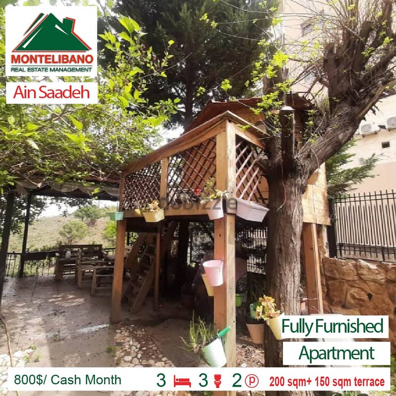 800$/Cash Month!!! Apartment for rent in Ain Saadeh!!! 1