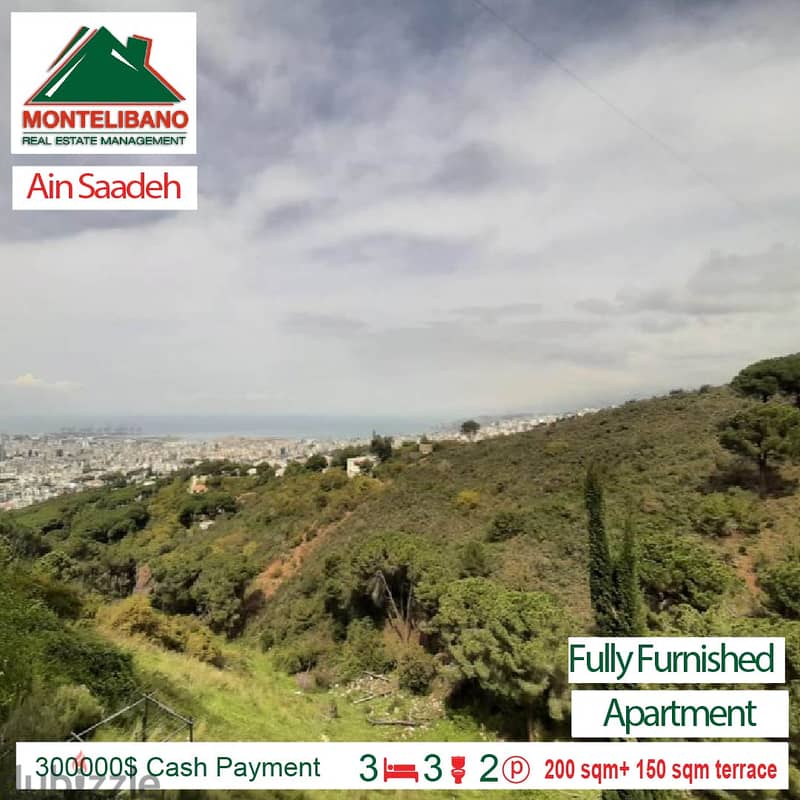 300.000$ Cash Payment!!! Apartment for sale in Ain Saadeh!!! 0