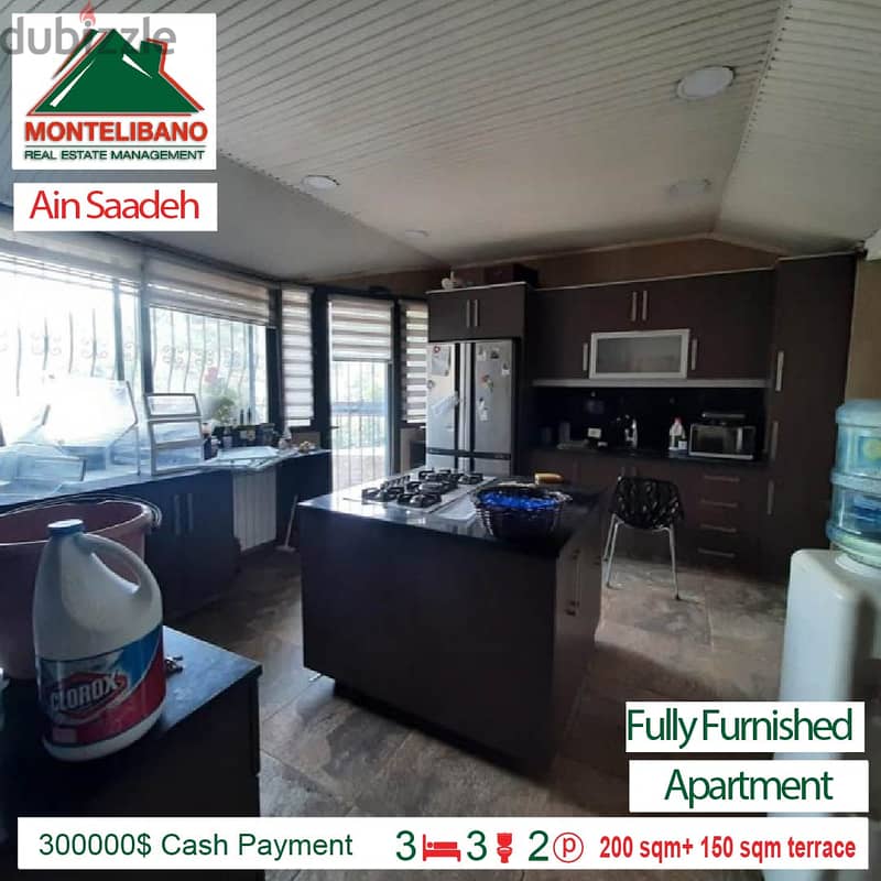 300.000$ Cash Payment!!! Apartment for sale in Ain Saadeh!!! 4