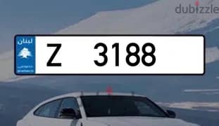 3188 Z car plate for sale