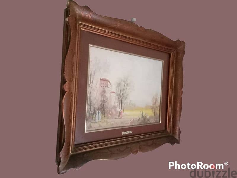 2 French oil paintings miniatures, 19th. century, signed by Ramadier 4