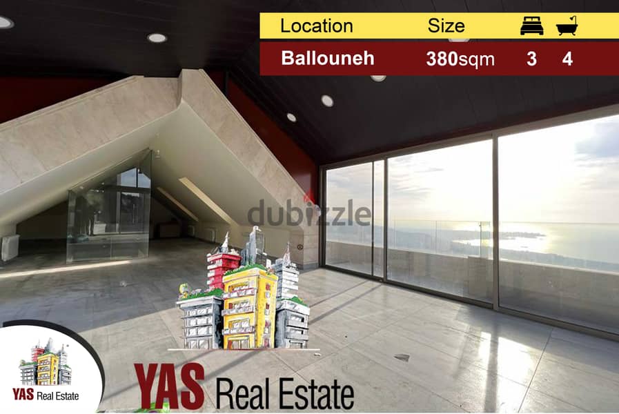 Ballouneh 380m2 Duplex | High-End | Impressive View | New | Catch | 0