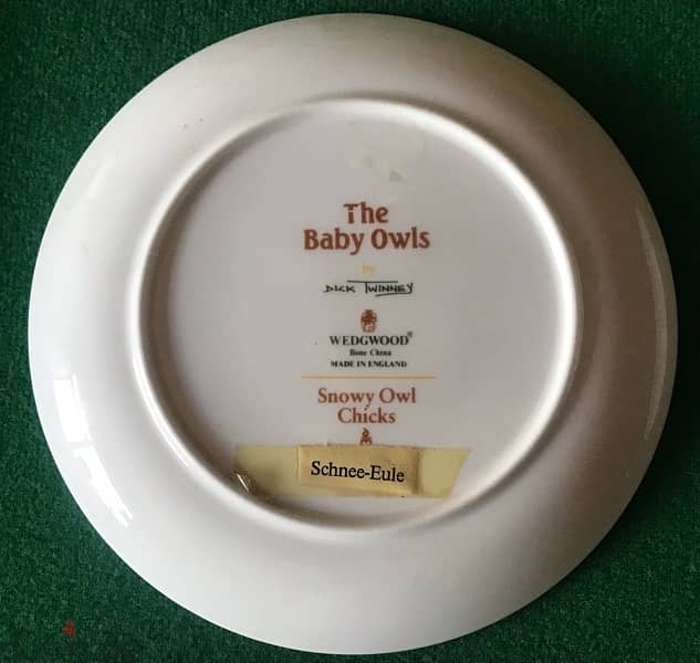 The two baby owl plate / England 1