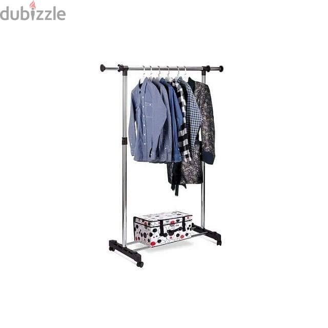 Clothes Rack Stainless Steel Hanger with Shoe Shelf 0