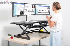 Rocelco 115cmx60cm Sit Stand Desk Converter 0