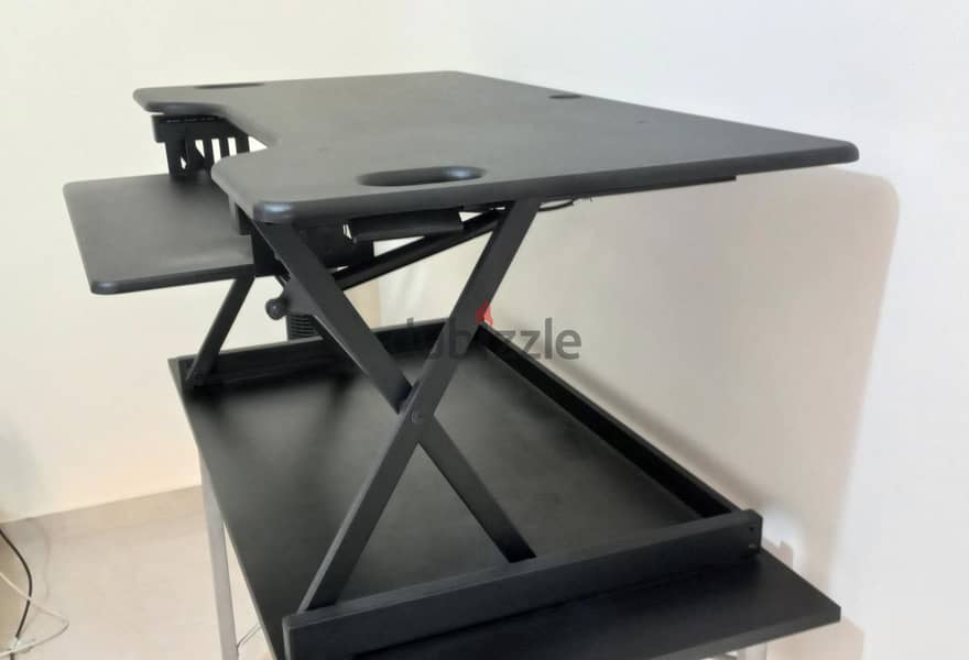 Rocelco 115cmx60cm Sit Stand Desk Converter 2
