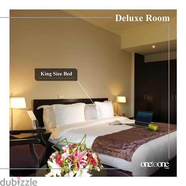 one deluxe room in onetoonehotel dhour choueir غرفة نوم واحدة للايجار 6