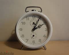 Vintage Mebas German mechanical ,internal bells alarm clock working 0