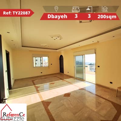 Apartment in Dbaye with open view شقة في ضبية مطلة على البحر