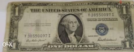 USA One Dollar Silver BankNote certifcate year 1935 0